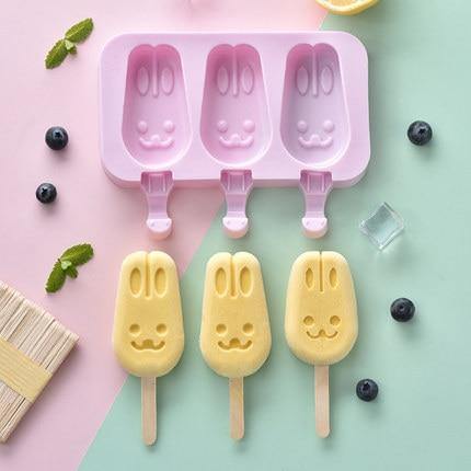 Ice Pop Mold Silicone Nonstick Set of 3 BPA-Free