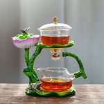 Incense Burner Teapot Design Handcrafted Resin Glass