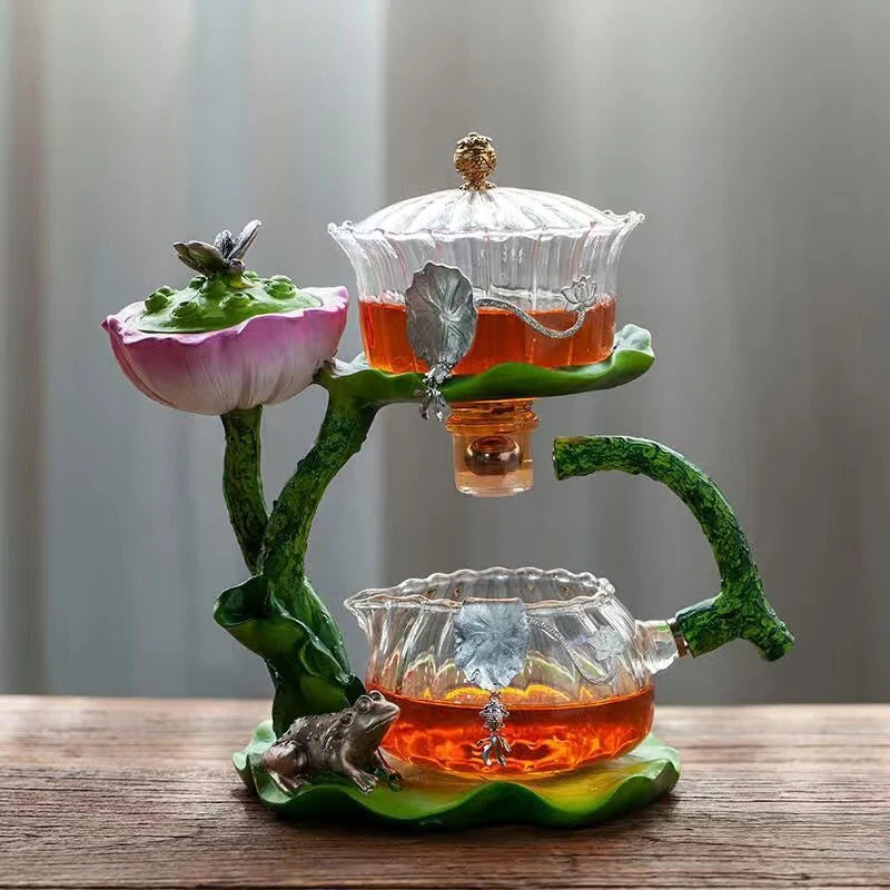 Incense Burner Teapot Design Handcrafted Resin Glass