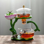 Incense Burner Teapot Design Handcrafted Resin Glass