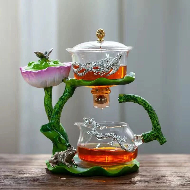Incense Burner Teapot Design Handcrafted Resin Glass