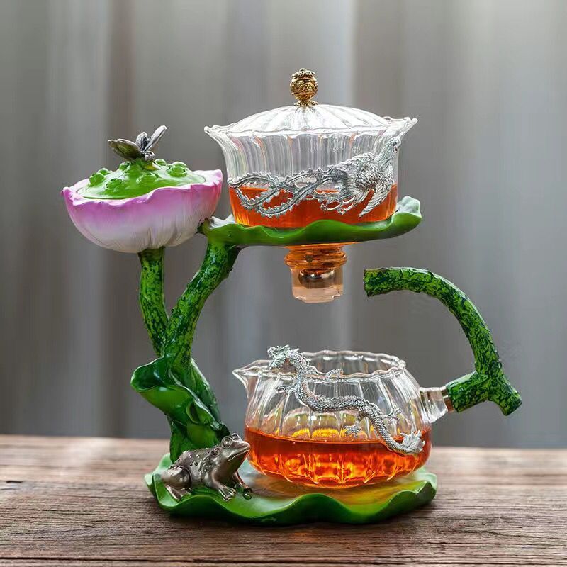 Incense Burner Teapot Design Handcrafted Resin Glass
