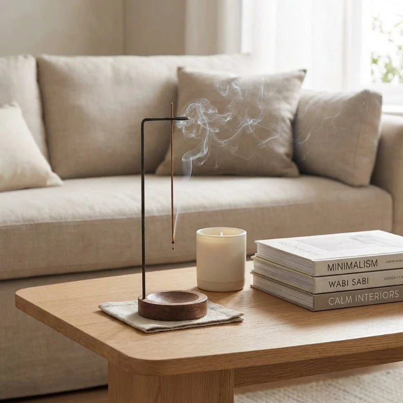 Incense Holder Hanging Wooden Space-Saving Design