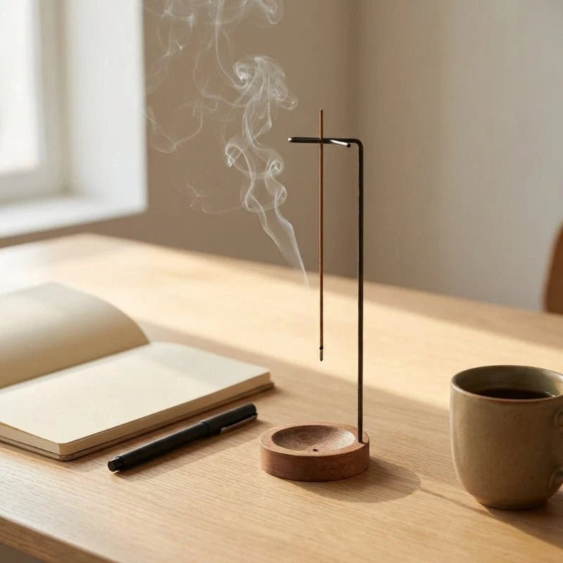 Incense Holder Hanging Wooden Space-Saving Design