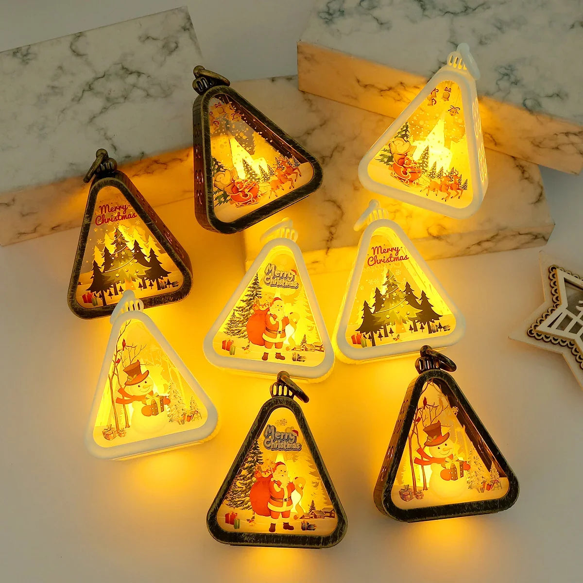 Indoor Lantern House-Shaped Soft LED Festive Imagery