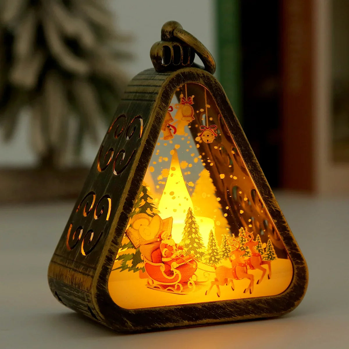 Indoor Lantern House-Shaped Soft LED Festive Imagery