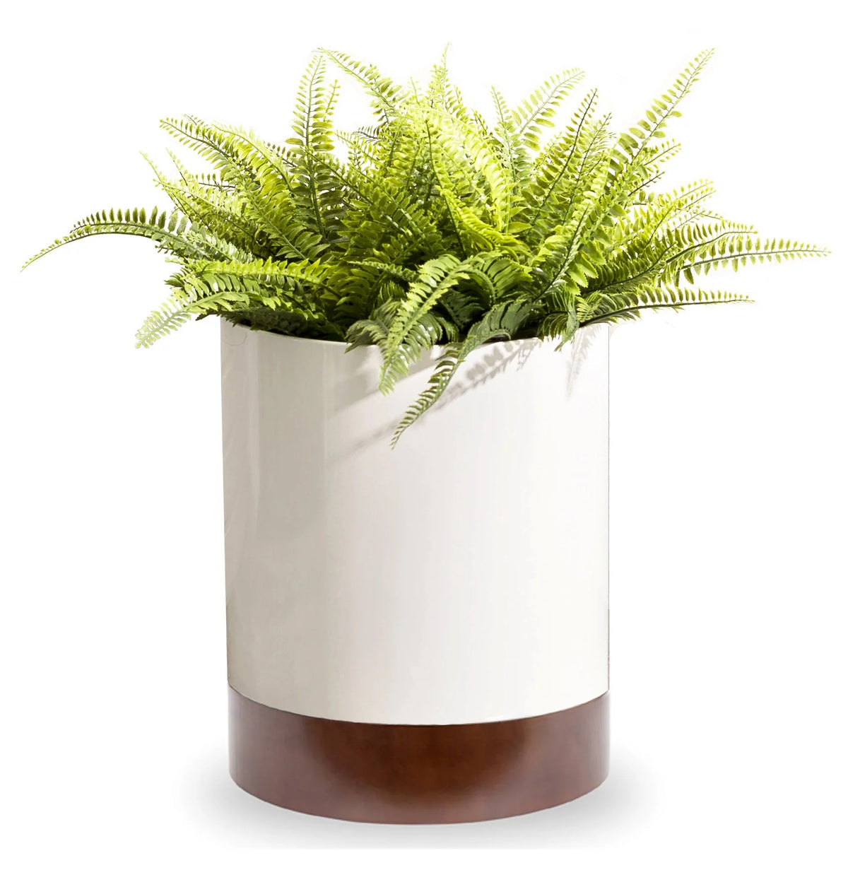 Indoor Planter Stainless Steel Hardwood Base
