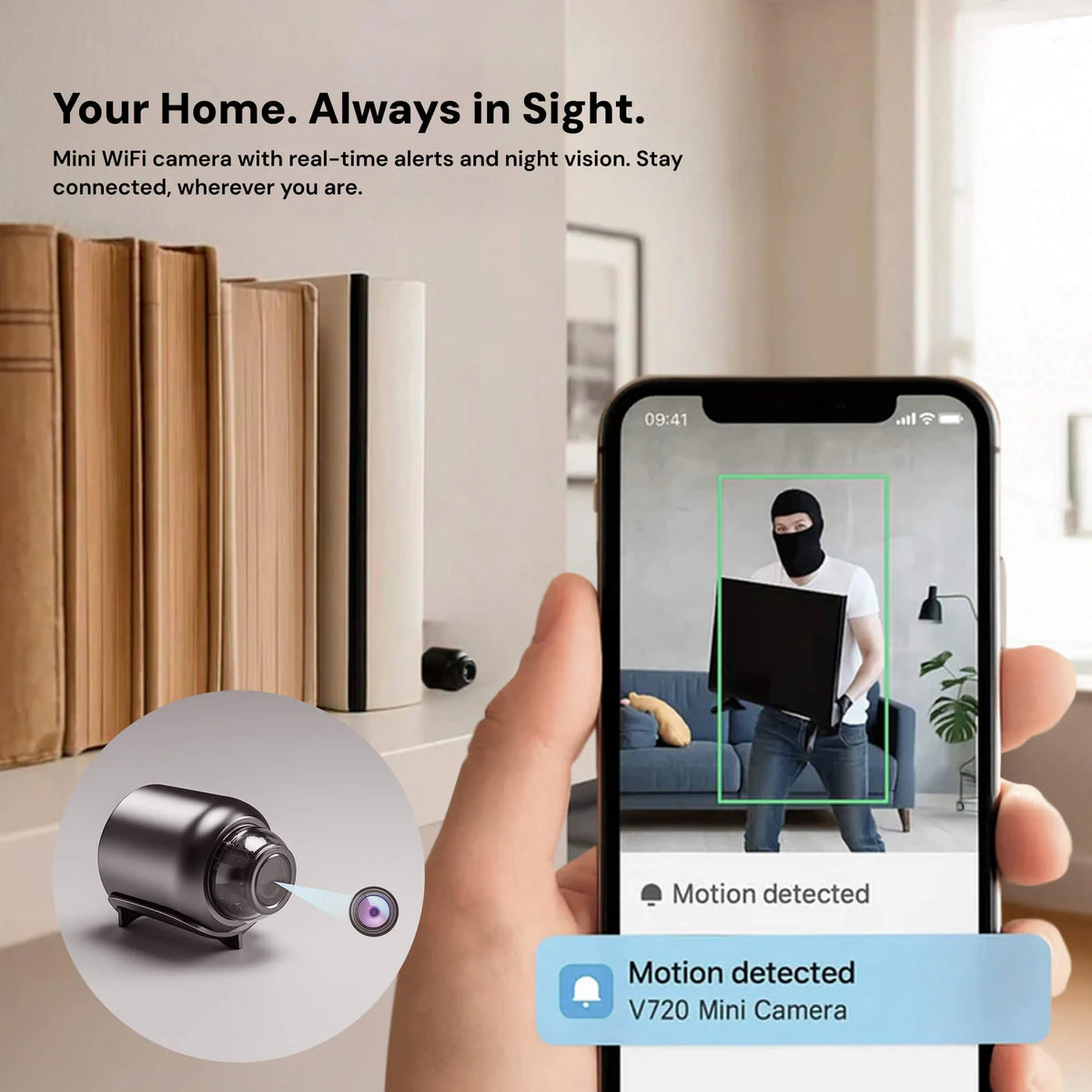 Indoor Security Camera 1080p Night Vision Motion Detection