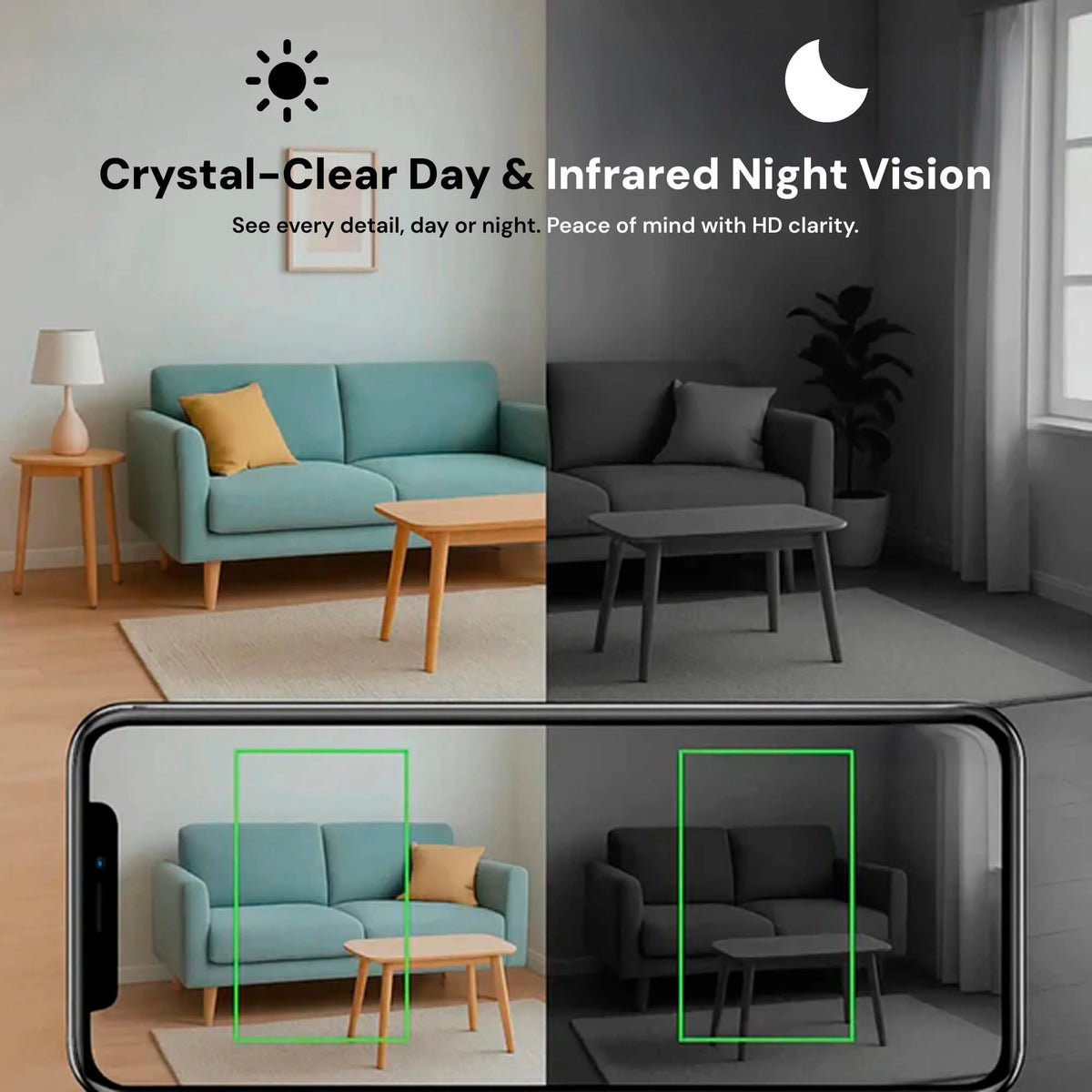 Indoor Security Camera 1080p Night Vision Motion Detection