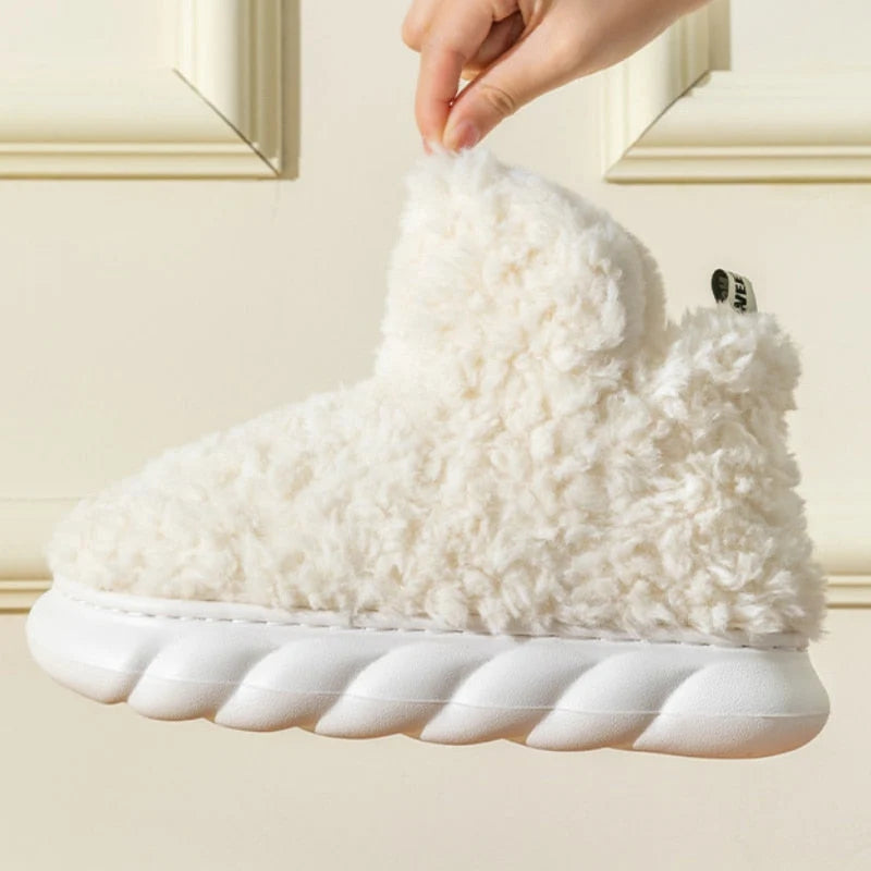 Indoor Slippers Memory Foam Plush Lining Non-Slip Sole