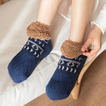 Indoor Socks Plush Non-Slip Silicone Grip