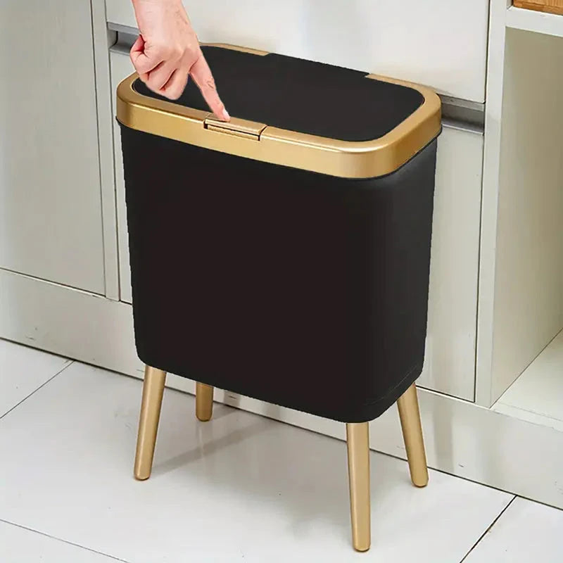 Indoor Waste Bin 15L Sealed Flip Lid Slim Profile