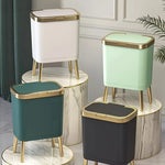 Indoor Waste Bin 15L Sealed Flip Lid Slim Profile