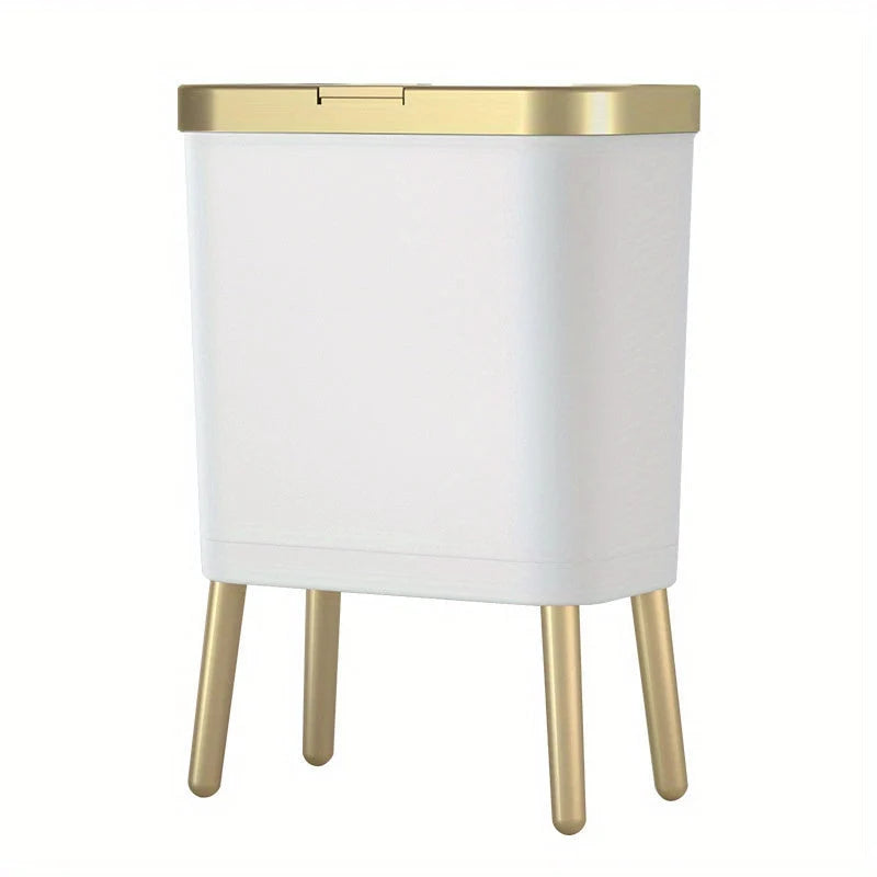Indoor Waste Bin 15L Sealed Flip Lid Slim Profile