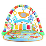 Infant Play Gym Mat Kick-Activated Piano Detachable Teethers