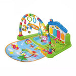 Infant Play Gym Mat Kick-Activated Piano Detachable Teethers