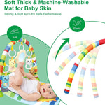Infant Play Gym Mat Kick-Activated Piano Detachable Teethers