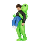 Inflatable Alien Abduction Costume Battery-Powered Fan Adult & Kids Sizes