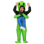Inflatable Alien Abduction Costume Battery-Powered Fan Adult & Kids Sizes