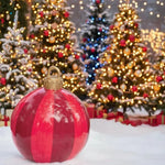 Inflatable Christmas Bauble Set Oversized 60cm Weather-Resistant