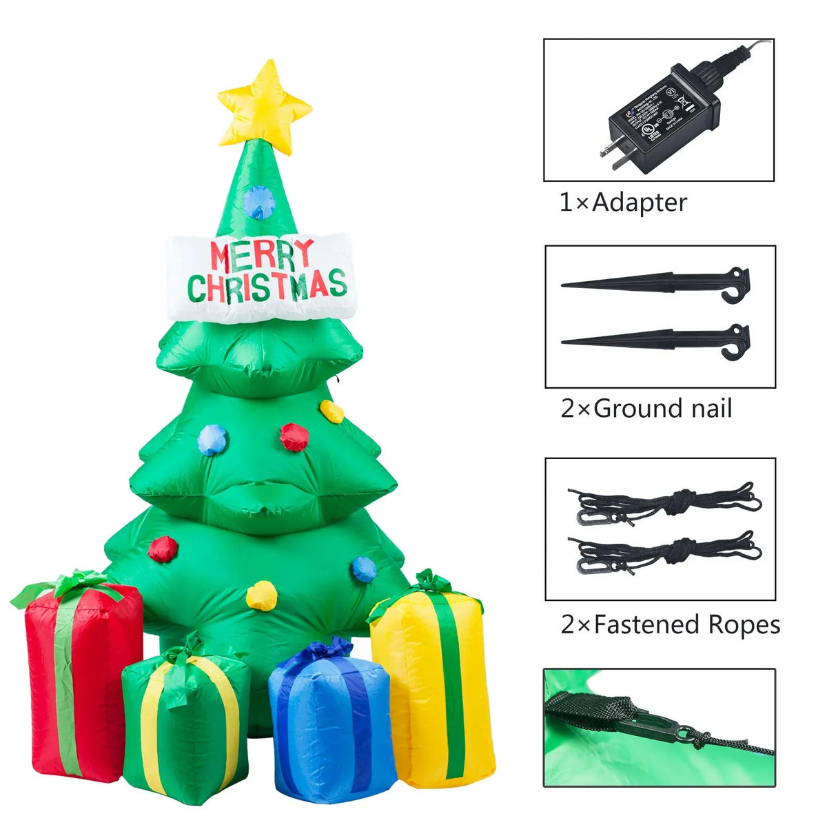 Inflatable Christmas Tree Air Pump & Weather-Resistant Fabric