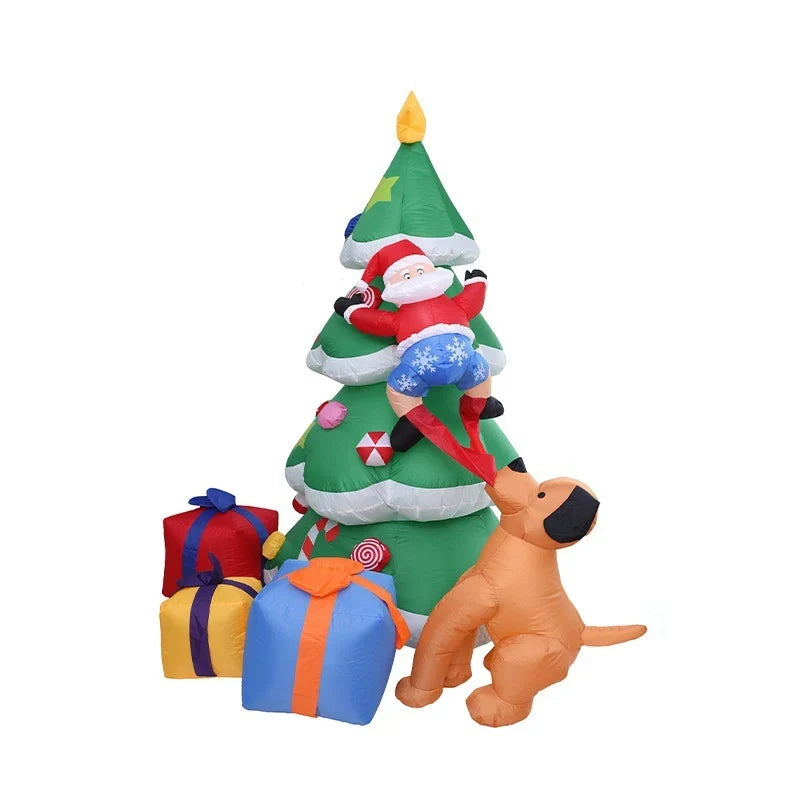 Inflatable Christmas Tree Quick-Inflate Blower Built-In Lights