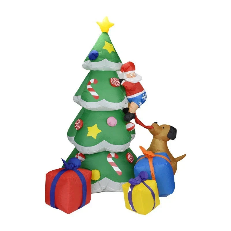 Inflatable Christmas Tree Quick-Inflate Blower Built-In Lights