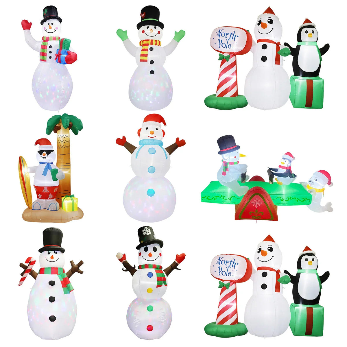 Inflatable Decoration Self-Inflating Fan LED Lights Weather-Resistant
