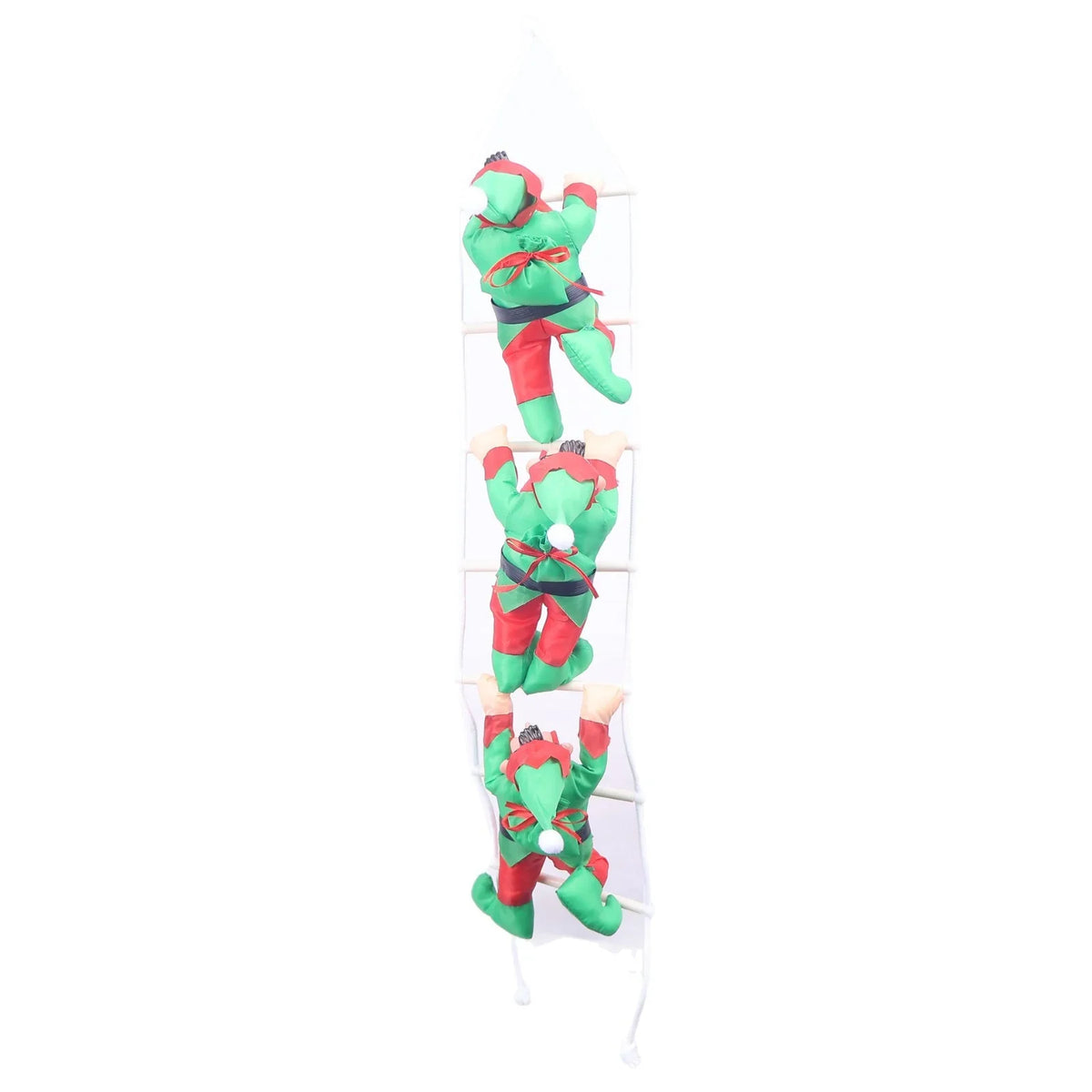 Inflatable Decoration Triple Santa Ladder Quick-Inflate Durable Fabric