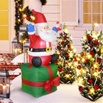 Inflatable Santa Built-In Blower LED Lights Weather-Resistant