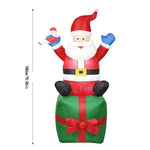 Inflatable Santa Built-In Blower LED Lights Weather-Resistant