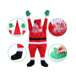 Inflatable Santa Costume Built-In Pump Attached Hat & Belt