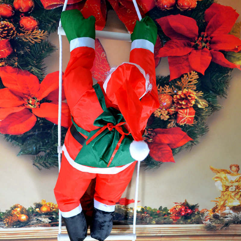Inflatable Santa Decoration Weather-Resistant Quick-Inflate Blower & Climbing Rope