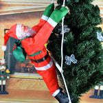 Inflatable Santa Weather-Resistant Built-In Blower Adjustable Climbing Rope