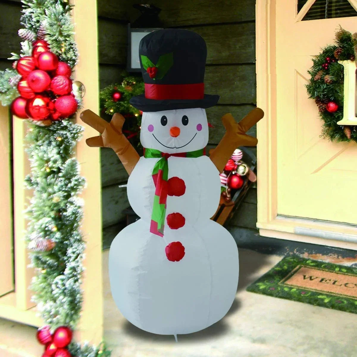 Inflatable Snowman Quick-Inflate Weatherproof Indoor & Outdoor