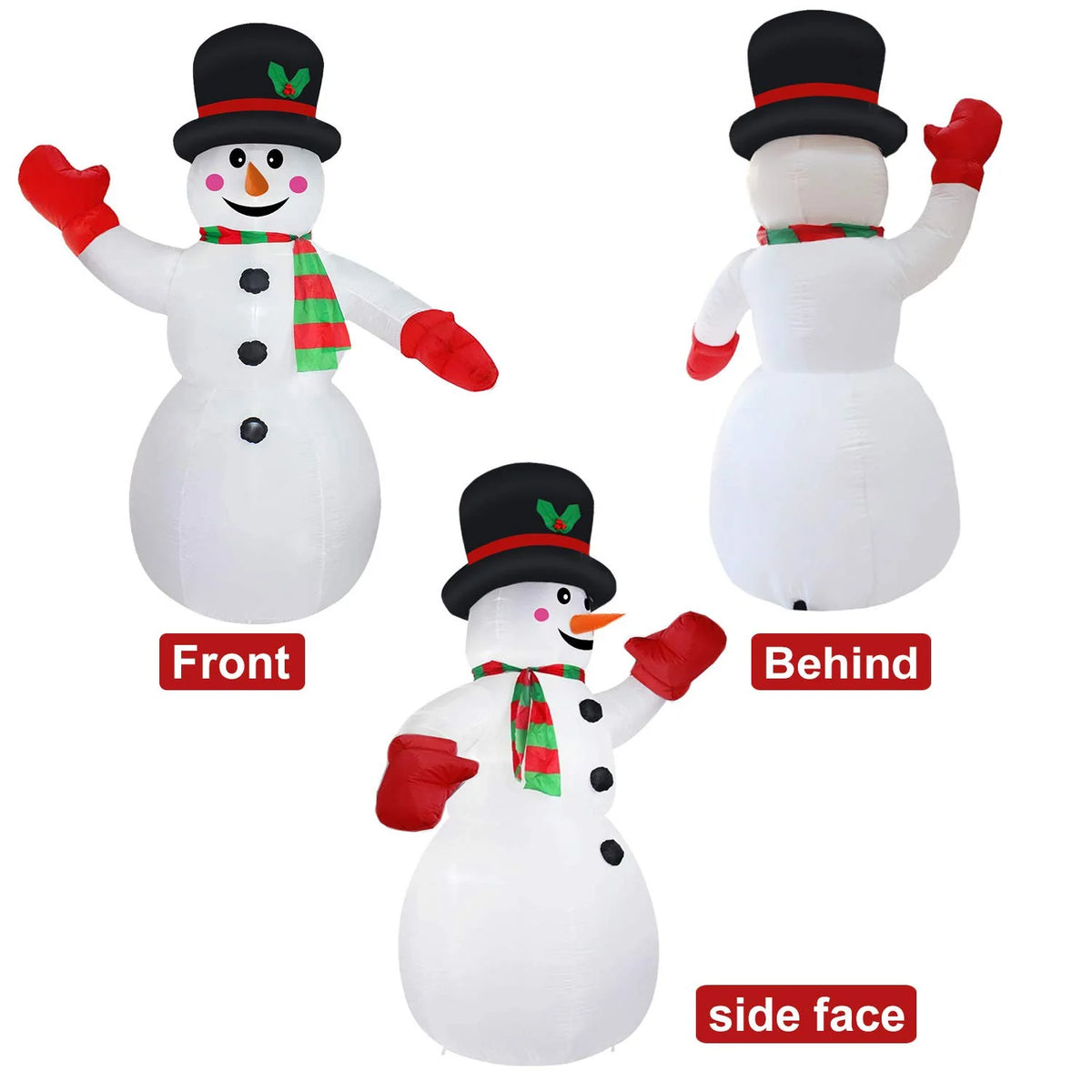 Inflatable Snowman Quick Setup Weather-Resistant & Wind-Stable