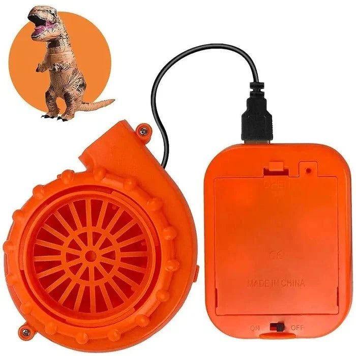 Inflatable T-Rex Costume Battery-Powered Clear Viewing Panel