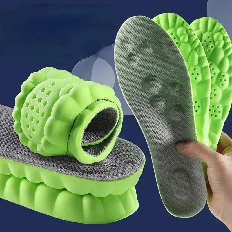 Insoles 4D Shock Absorption Breathable 12-Hour Comfort