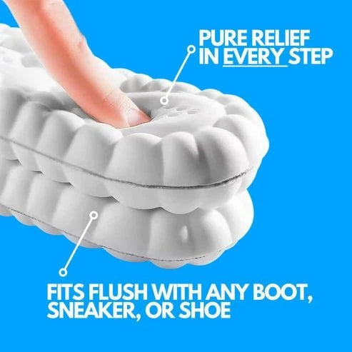 Insoles 4D Shock Absorption Breathable 12-Hour Comfort