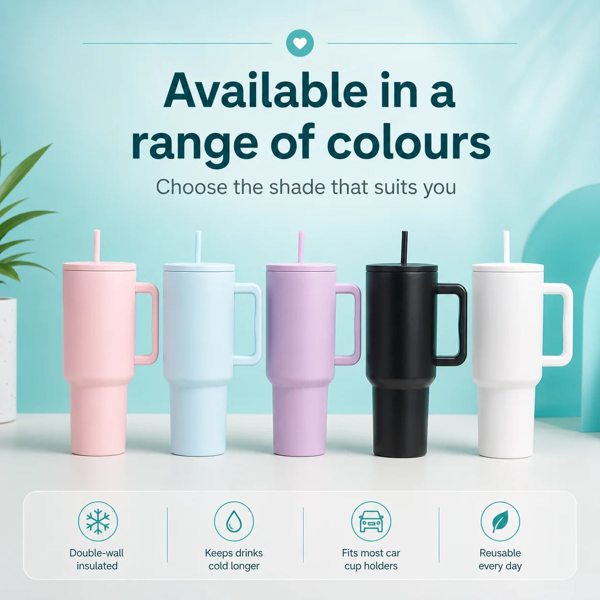 Insulated Tumbler Double-Wall Stainless Steel 1.2L