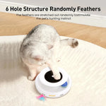 Interactive Cat Toy Automatic Rotating Feather Wand & LED Ball