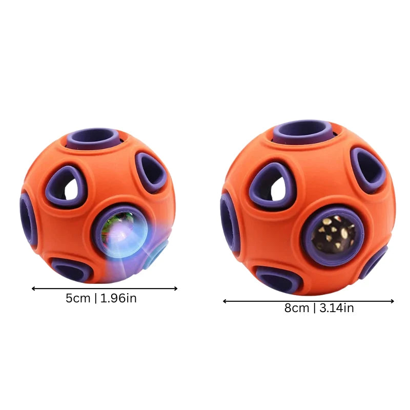 Interactive Chew Ball Light-Up & Built-In Bell