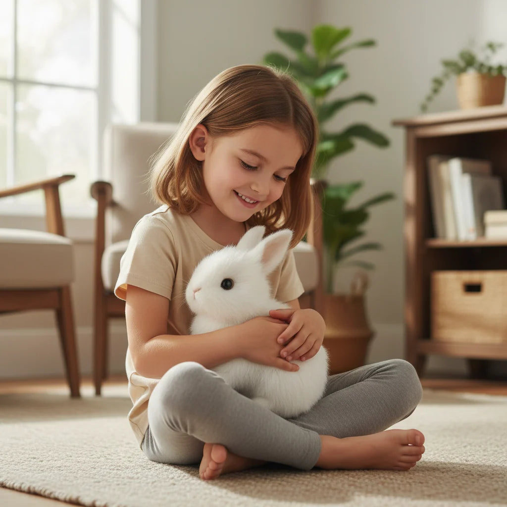 Interactive Plush Bunny Hopping & Nose Wiggle Hypoallergenic