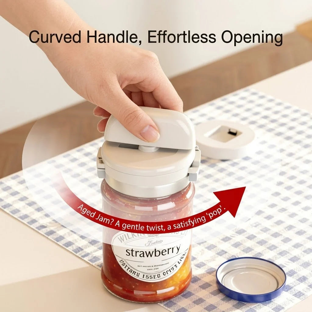 Jar Opener Adjustable Grip Magnetic Storage Base