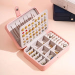 Jewelry Box Leather Magnetic Closure 8 Compartments