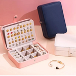 Jewelry Box Leather Magnetic Closure 8 Compartments