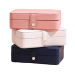 Jewelry Box Leather Magnetic Closure 8 Compartments