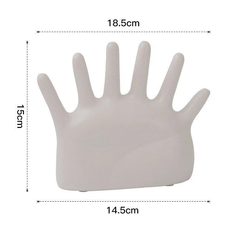 Jewelry Organizer Ceramic Six-Finger Display Stand