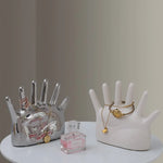 Jewelry Organizer Ceramic Six-Finger Display Stand