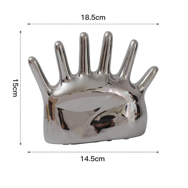 Jewelry Organizer Ceramic Six-Finger Display Stand